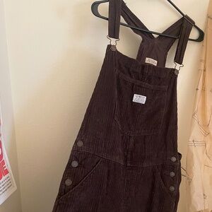Levi’s brown corduroy overalls